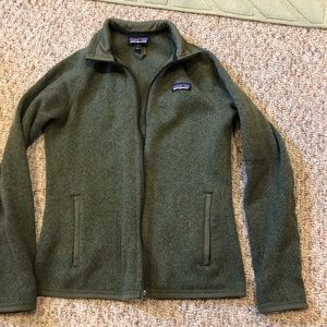 WOMENS PATAGONIA ZIP UP JACKET GREEN